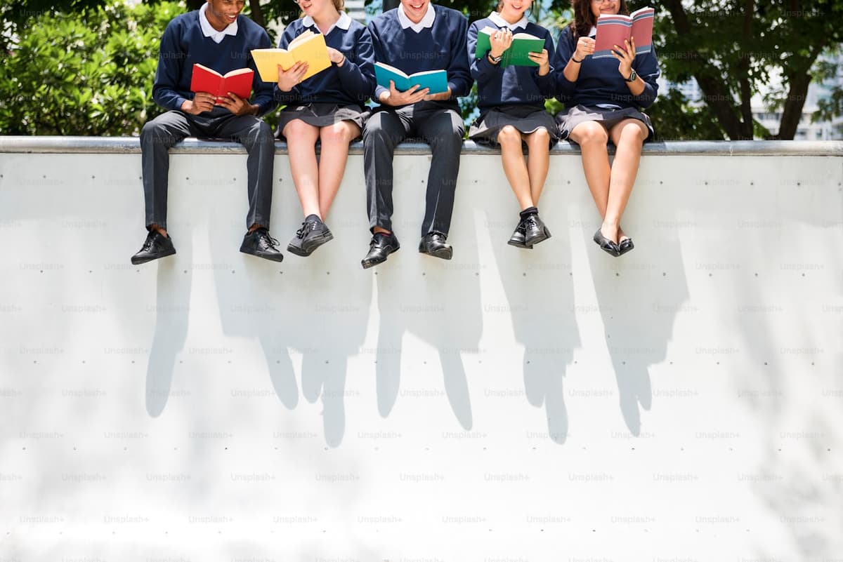 Students reading — industry partnerships for schools
